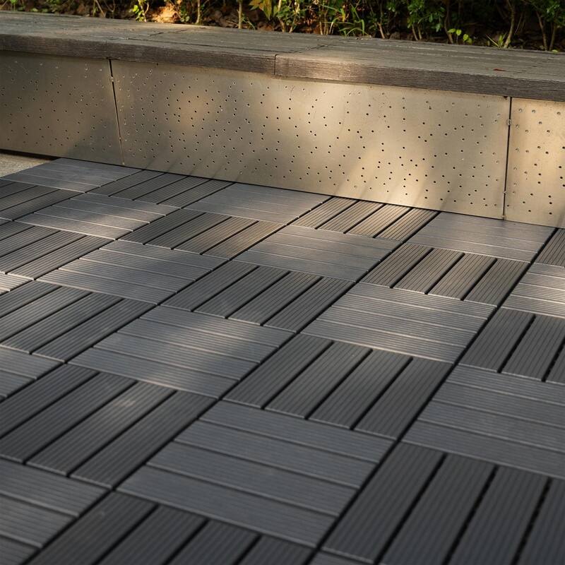 Waterproof Outdoor Interlocking Deck Tiles 44Pack, 11.8"x11.8" Square Bed Bath & Beyond